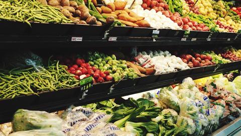 The produce aisle of a grocery store