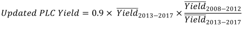 PLC Payment Yield Equation