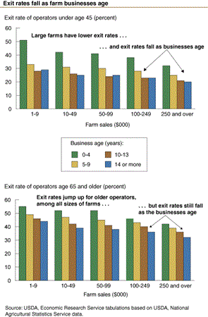 Exit rates fall as farm businesses age