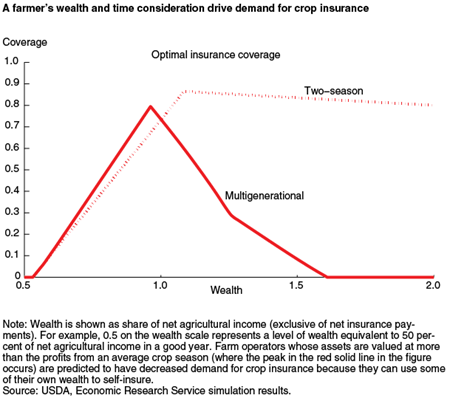 A farmer’s wealth and time consideration drive demand for crop insurance